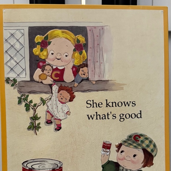 1993 Campbell’s Soup Metal Sign “She Knows” #5 of 20 Vintage AAA Co. - Picture 2 of 6
